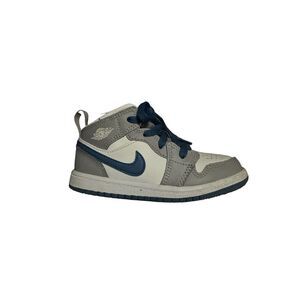Toddler Nike Air Jordan 1 Mid Shoes 'Cement/True Blue' DQ8425 014 - Size 9 C